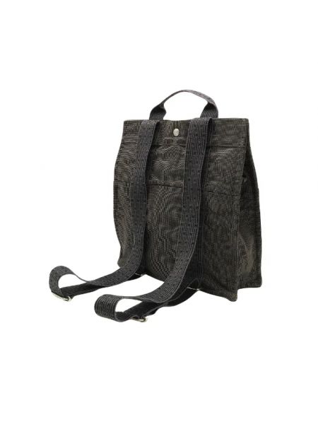 Plecak bawełniany Hermès Vintage szary