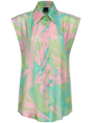 Αμάνικο πουκάμισο με σχέδιο Pinko πράσινο