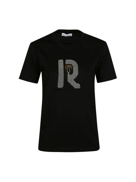 Koszulka bawełniana relaxed fit Paco Rabanne czarna
