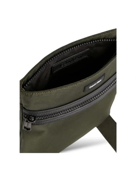 Nylon schultertasche mit reißverschluss Calvin Klein grün
