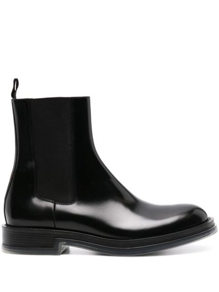 Botine chelsea din piele Alexander Mcqueen negru