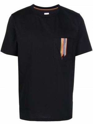 Camiseta a rayas con bolsillos Paul Smith negro