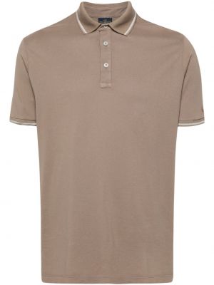 Stribet poloshirt Paul & Shark brun