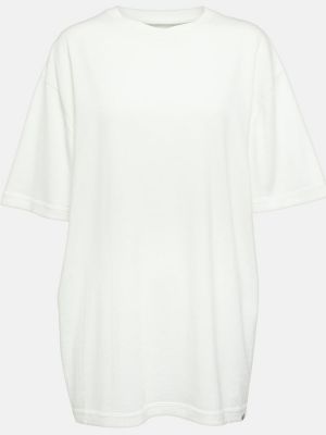 T-shirt di cachemire di cotone Extreme Cashmere bianco