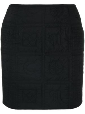 Pikowana mini spódniczka Nanushka czarna
