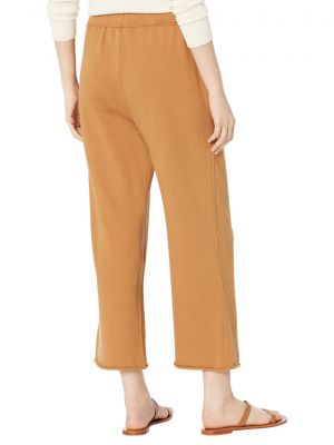 Прямые брюки с высокой талией Eileen Fisher коричневые