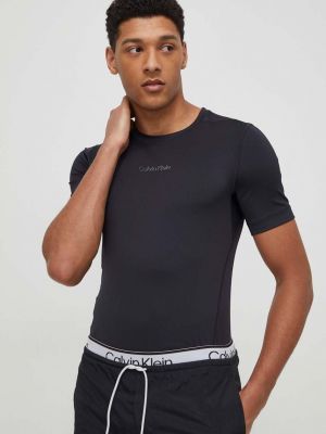 Koszulka z nadrukiem Calvin Klein Performance czarna