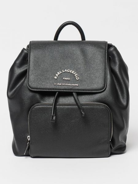 Кожаный рюкзак Karl Lagerfeld черный