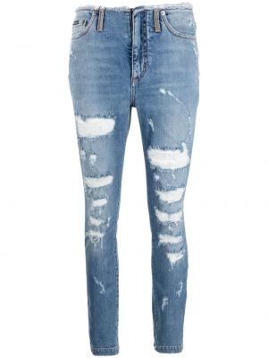 Skinny džíny s oděrkami Dolce & Gabbana