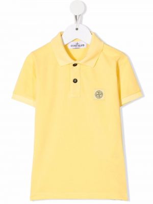 Kort tröja för tjejer Stone Island Junior gul