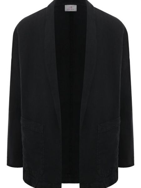 Черный льняной пиджак Deha