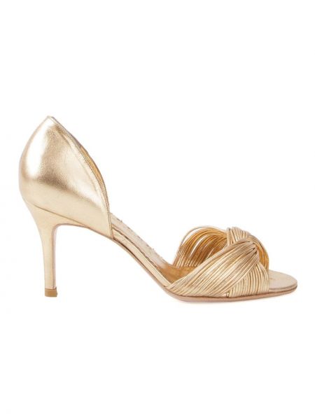 Kožené sandále Sarah Chofakian zlatá