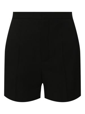 Шерстяные шорты Saint Laurent черные