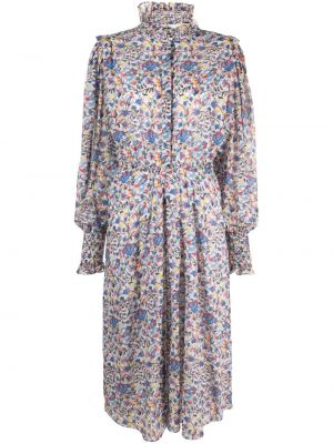 Midi haljina s cvjetnim printom s printom Isabel Marant bijela