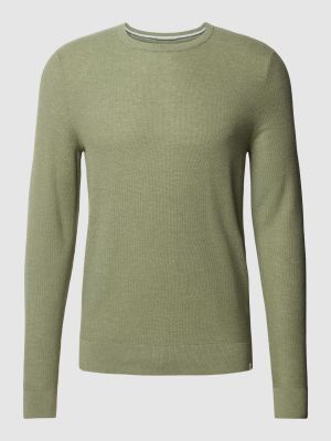 Dzianinowy sweter w jednolitym kolorze Brax khaki