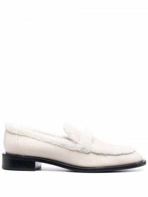 Pantofi loafer Stuart Weitzman alb