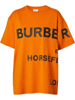 Camiseta con estampado Burberry naranja