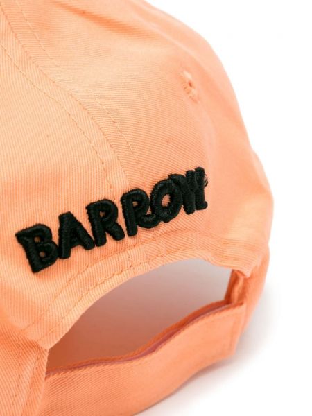 Medvilninis siuvinėtas kepurė su snapeliu Barrow oranžinė