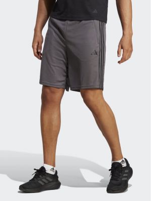 Csíkos sport rövidnadrág Adidas szürke
