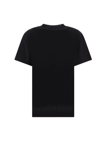 Koszulka bawełniana z cyrkoniami Givenchy czarna