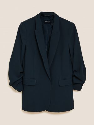 Пиджак свободного кроя Marks & Spencer синий