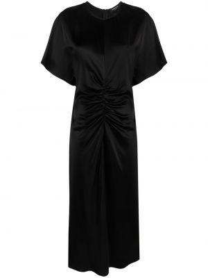 Černé saténové midi šaty Fabiana Filippi