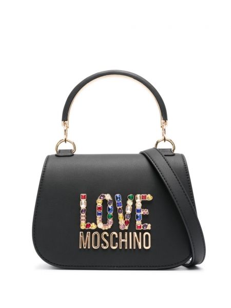 Τσάντα shopper με πετραδάκια Love Moschino