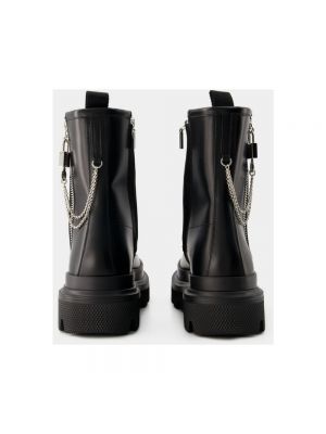 Botas de agua de cuero Dolce & Gabbana negro