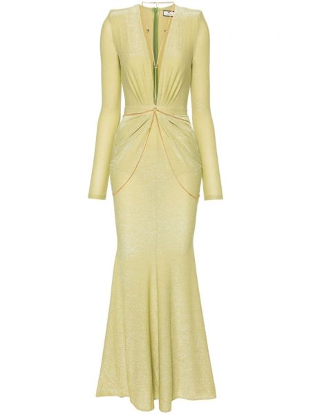 Večernja haljina Elisabetta Franchi zelena