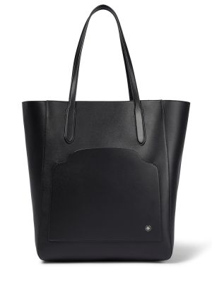 Кожени шопинг чанта Loro Piana черно