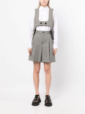Karierte shorts mit print mit plisseefalten Noir Kei Ninomiya