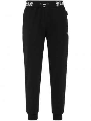 Sportovní kalhoty s výšivkou Philipp Plein černé