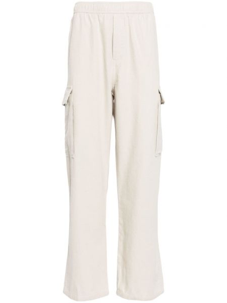 Bavlněné rovné kalhoty Samsøe Samsøe bílé