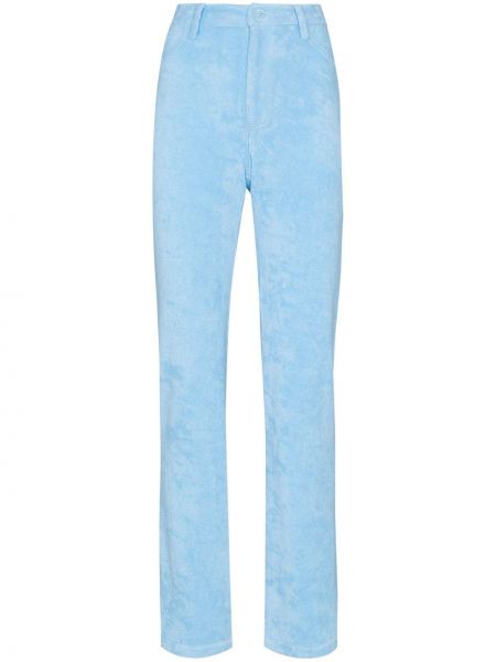 Terciopelo pantalones slim fit Maisie Wilen azul