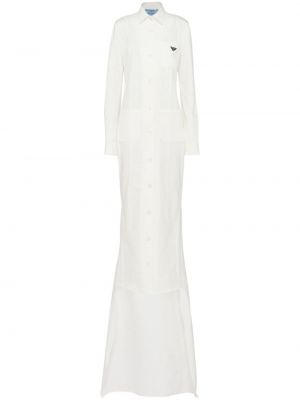 Μάξι φόρεμα Prada λευκό