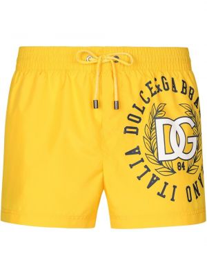 Trykt shorts Dolce & Gabbana gul