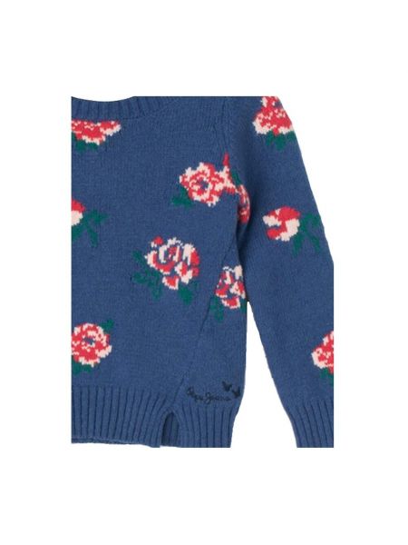Sweter z dżerseju Pepe Jeans niebieski