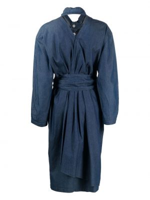 Modré midi šaty Thierry Mugler Pre-owned