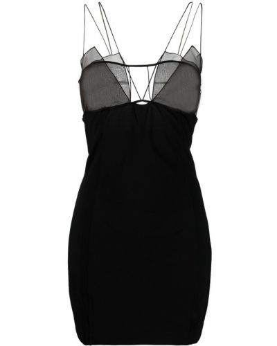 Prozorna mini obleka Nensi Dojaka črna