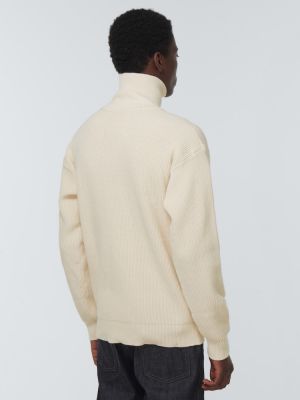 Bavlněná bunda na zip Jil Sander béžová