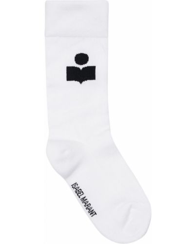 Bavlnené ponožky Isabel Marant biela