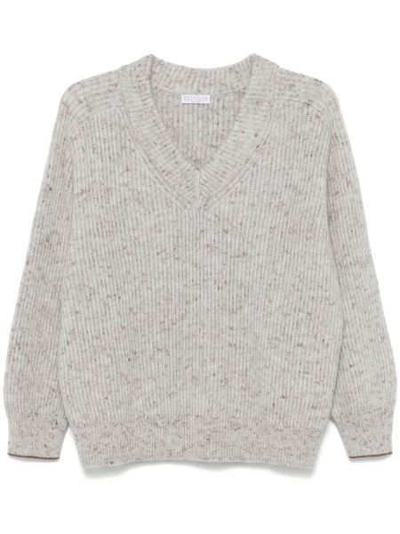 Lang sweater Brunello Cucinelli grå