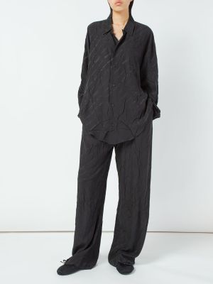 Жакардова риза Balenciaga черно