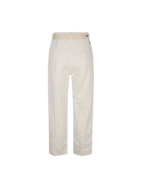 Pantalones de lino de algodón High beige