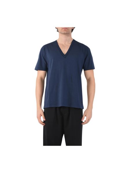 T-shirt mit v-ausschnitt Mauro Grifoni blau