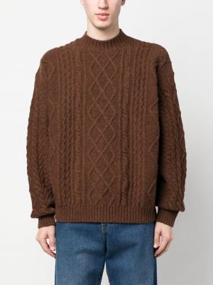 Sweter chunky Kapital brązowy