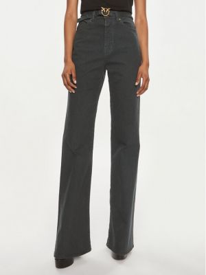 Priliehavé džínsy s rovným strihom Pinko sivá