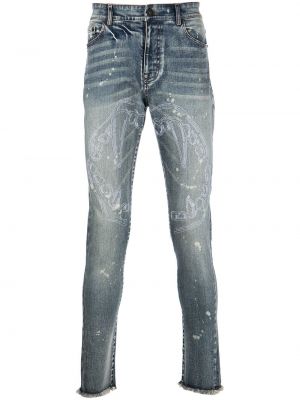 Mustriline kitsa lõikega teksapüksid Haculla sinine