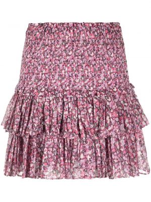 Trykt floral skjørt Isabel Marant étoile rosa