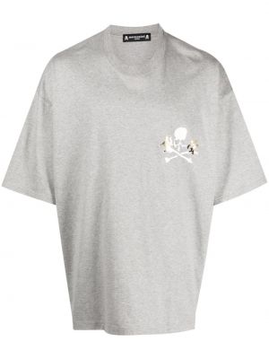 T-shirt con stampa Mastermind Japan grigio